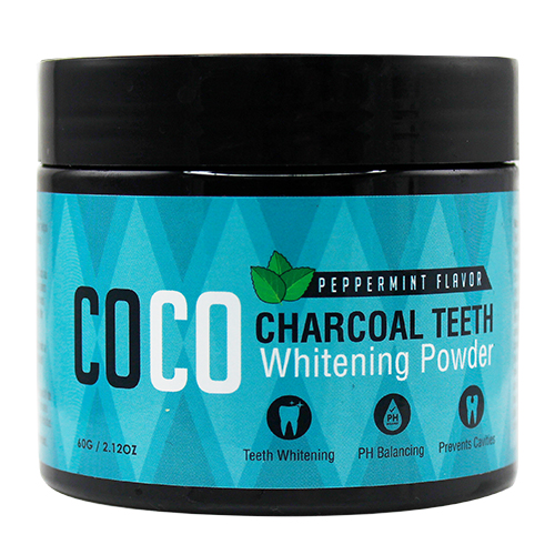 Bestudeer vrouw Detective Coco Charcoal Teeth Whitening Powder - Mint | BeautyFrizz